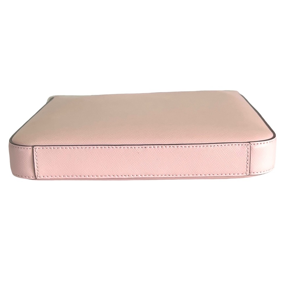 Kate Spade Crossbody Sadie North South Saffiano Leather Chalk Pink Zip Bag - Picture 9 of 12